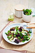 Beetroot and lentil salad with Green Tahini
