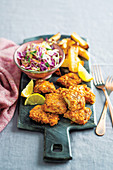 Southern baked hake with slaw
