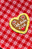 Gingerbread heart with sugar letters
