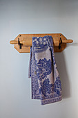 DIY wall holder for rolling pin and tea towel