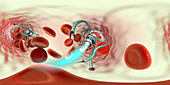 Medical nanorobot, illustration