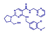 Avanafil erectile dysfunction drug, molecular model