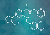 Avanafil erectile dysfunction drug, molecular model