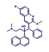 Bedaquiline tuberculosis drug, molecular model