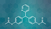 Bisacodyl laxative drug, molecular model