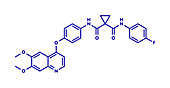 Cabozantinib cancer drug, molecular model