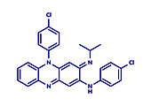 Clofazimine leprosy drug, molecular model