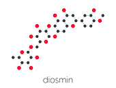 Diosmin venous disease and haemorrhoid drug, molecular model