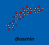 Diosmin venous disease and haemorrhoid drug, molecular model