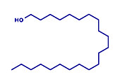 Docosanol antiviral drug, molecular model