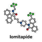 Lomitapide cholesterol lowering drug, molecular model