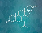Spironolactone drug, molecular model