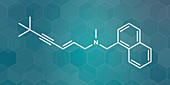 Terbinafine antifungal drug, molecular model