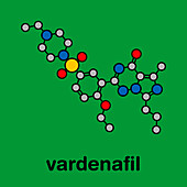 Vardenafil erectile dysfunction drug, molecular model