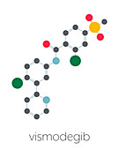 Vismodegib cancer drug, molecular model