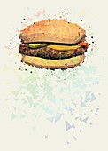 Beef burger, illustration