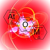 Chemical elements atom, illustration