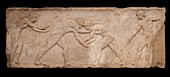 Wrestlers funerary bas relief.