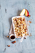 Baked apples with hazelnuts and cinnamon