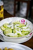Cucumber and onions coratian salad