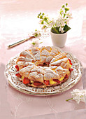 Paris-Brest-Torte mit Erdbeeren