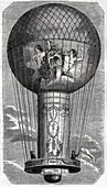 Jean Francois Pilatre de Rozier's balloon, illustration