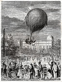 Balloon flight, illustration