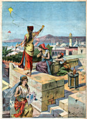 Divination with kites, illustration