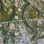 Millau Viaduct, France, in 2012, satellite image