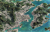 Hong Kong in 2018, satellite image