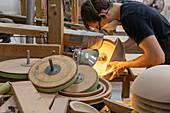 Wooden bowl factory, Michigan, USA