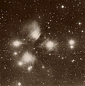 Pleiades open star cluster, 1888