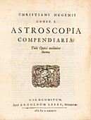 Title page of Huygens's 'Astroscopia Compendiaria' (1684)