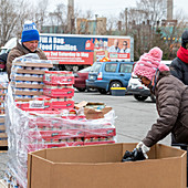 Food distribution during coronavirus pandemic