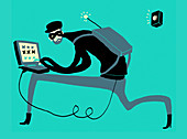 Cyber crime, conceptual illustration