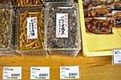 Insect snacks at Japanese farmers market
