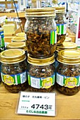 Insect snacks at Japanese farmers market