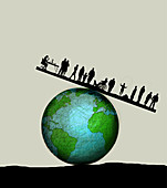 Environmental imbalance, conceptual illustration