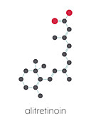 Alitretinoin cancer and eczema drug, illustration