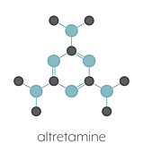 Altretamine cancer drug molecule, illustration