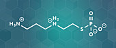 Amifostine cancer drug molecule, illustration