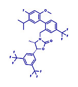 Anacetrapib hypercholesterolemia drug molecule, illustration