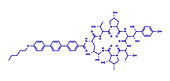 Anidulafungin antifungal drug molecule, illustration