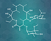 Azithromycin antibiotic drug, illustration