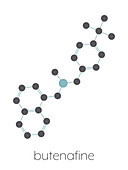 Butenafine antifungal drug molecule, illustration