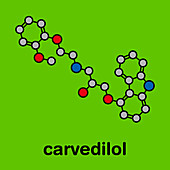Carvedilol congestive heart failure drug molecule