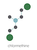 Chlormethine cancer drug, illustration