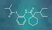Dalcetrapib hypercholesterolemia drug molecule, illustration