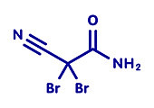 DBNPA biocide molecule, illustration