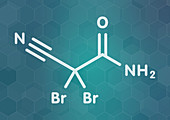 DBNPA biocide molecule, illustration